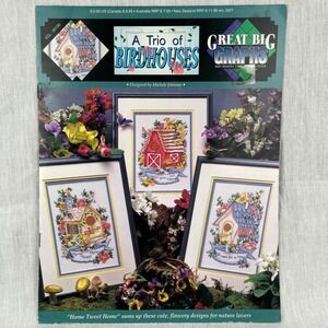 A Trio of Birdhouses Cross Stitch Pattern Great Big Graphs VCL 20139‎
